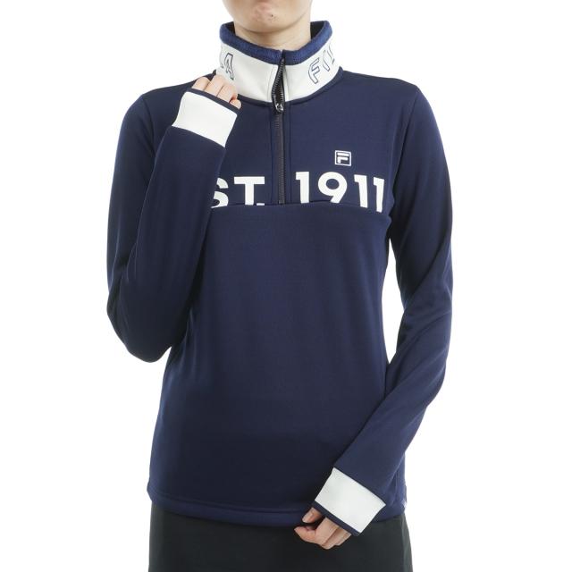フィラ　FILA　ストレッチ 裏シャギー長袖ハーフジップシャツ　レディスの通販は 5,353円