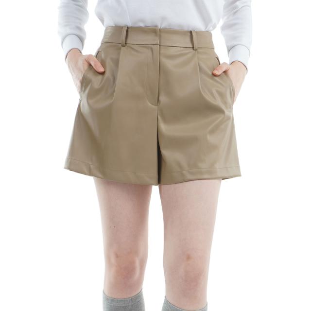 ランバン スポール　LANVIN SPORT　ストレッチ ワンタック合皮キュロットパンツ　レディスの通販は 27,335円