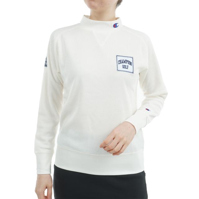 チャンピオンゴルフ　Champion GOLF　ストレッチ 保温 UVカット ワッフルモックネック長袖シャツ　レディスの通販は