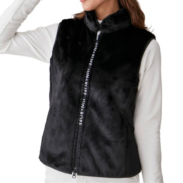 ジュン アンド ロペ　JUN & ROPE　エコファーライト 裏地付きベスト　レディスの通販は