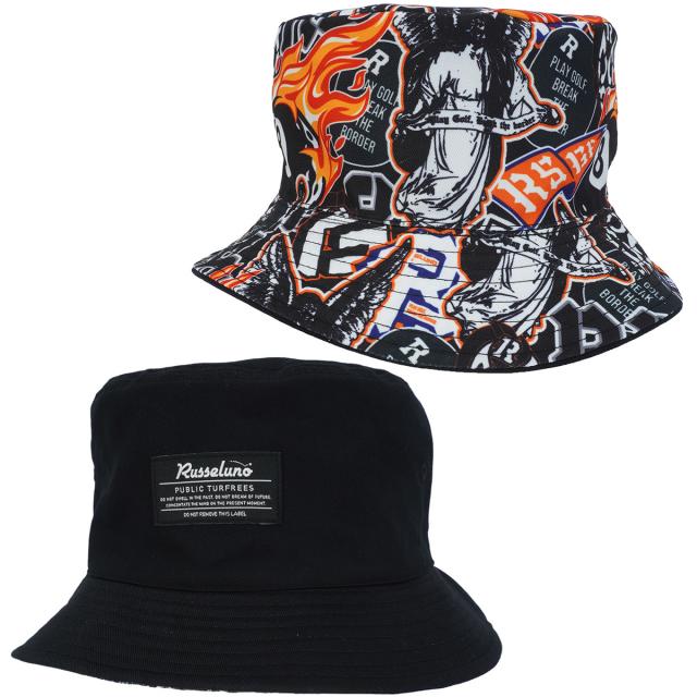 ラッセルノ　Russeluno Golf　マルチロゴ リバーシブルバケットハットの通販は 7,709円