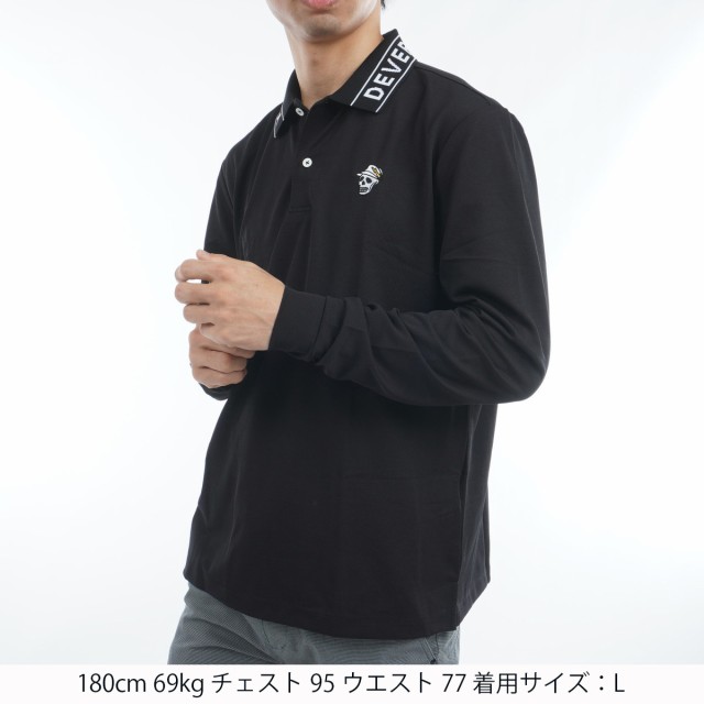 デヴァロー ゴルフ　DEVEREUX GOLF　ストレッチ ワンポイント長袖ポロシャツの通販は