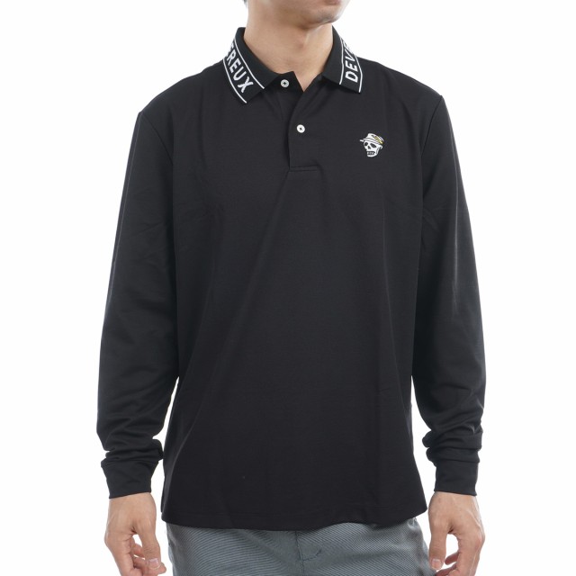 デヴァロー ゴルフ　DEVEREUX GOLF　ストレッチ ワンポイント長袖ポロシャツの通販は