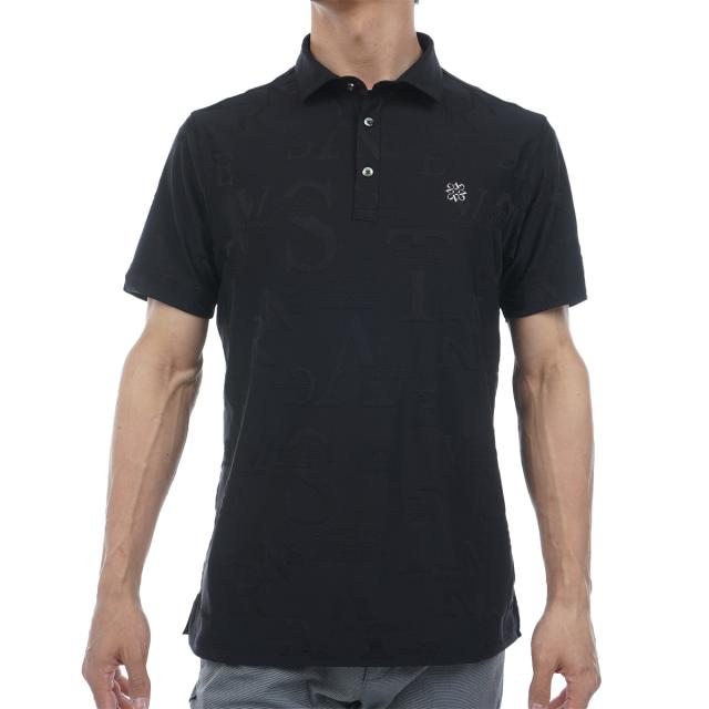 セント・アンドリュース　St ANDREWS　ストレッチ コンセプト柄 リンクス半袖ポロシャツ