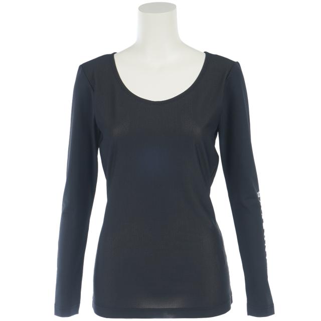 セント・アンドリュース　St ANDREWS　ツインコットUV×SUNPROFITメッシュ Uネック長袖シャツ　レディス