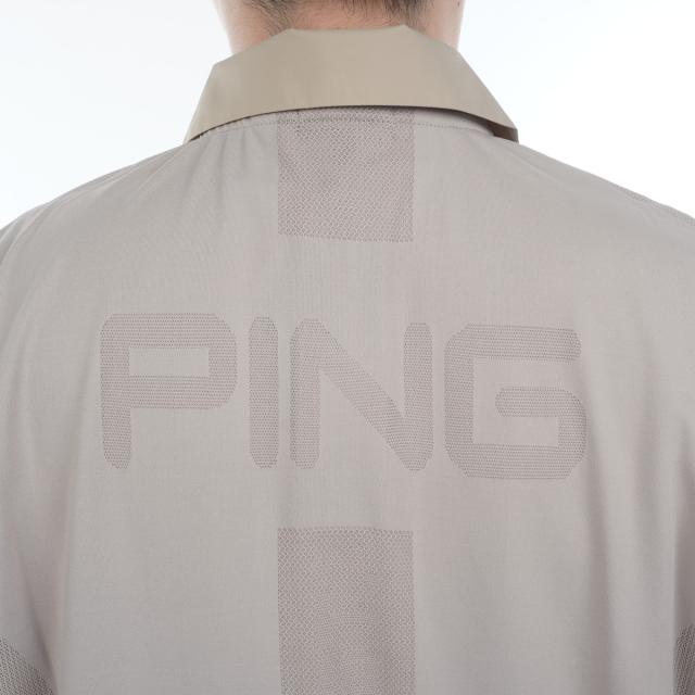 【未使用】LL2025年　PING ピン　半袖　ハーフジップブルゾン　ベージュ ピン PING コーデュラ半袖ハーフジップブルゾンの通販はau PAY