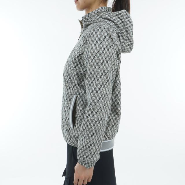 ピン PING 総柄プリント フルジップフーディーブルゾン レディス