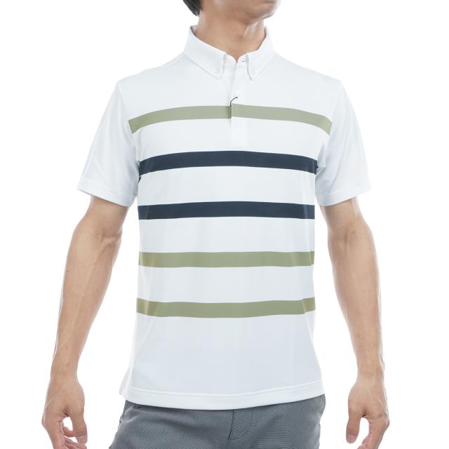 V12 ゴルフ Tシャツ メンズ 半袖 シャツ Uネック ストレッチ 天竺 無地