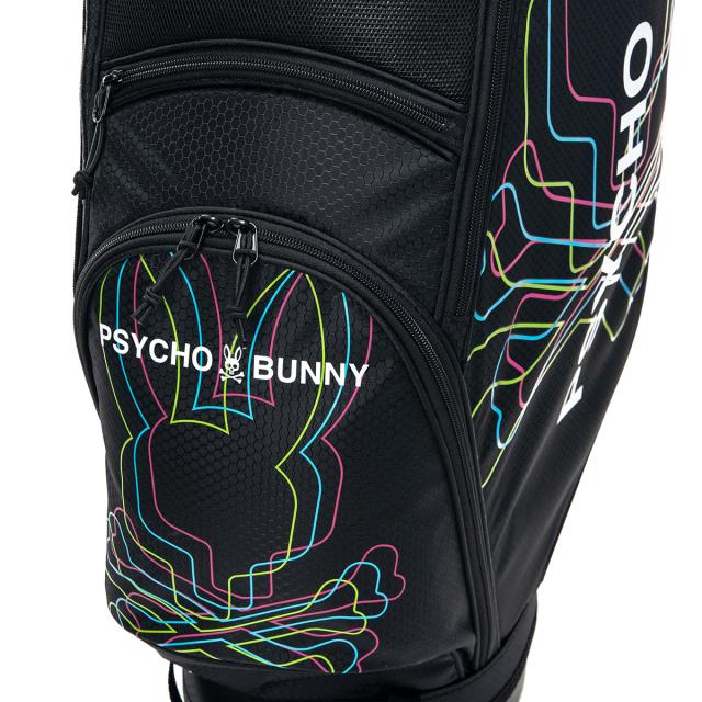 PSYCHO BUNNY スタンドキャディバッグ ブラック LWG サイコバニー ゴルフ スタンドキャディバッグ LWG CAMO Psycho