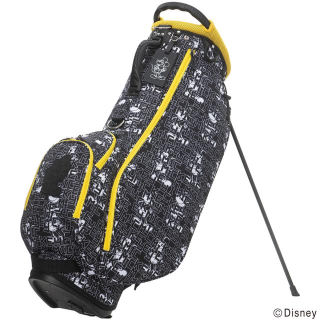 ディズニー　Disney　モノトーン ミッキーゴルフ スタンドキャディバッグ