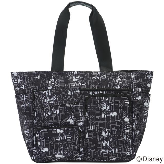 ディズニー　Disney　モノトーン ミッキーゴルフ トートバッグ