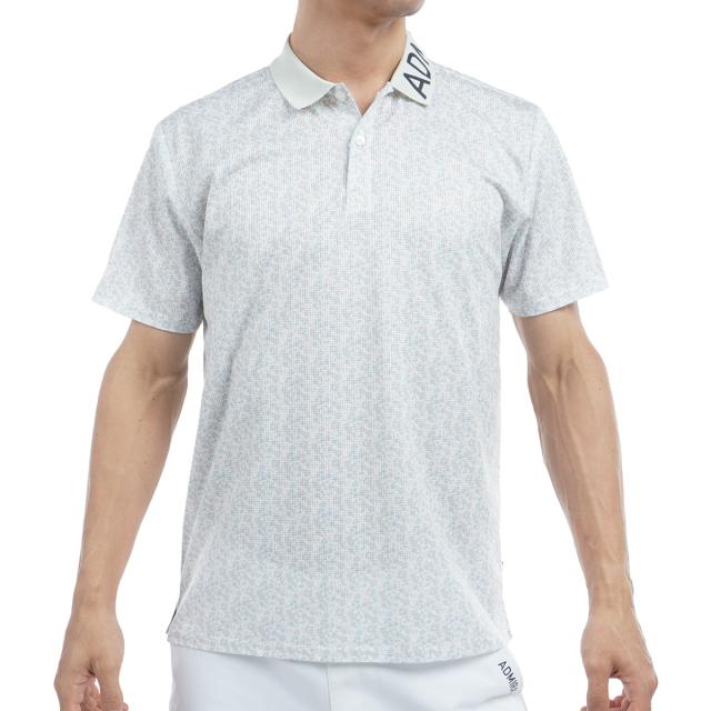 アドミラル　Admiral　ストレッチ 花柄プリント 半袖ポロシャツ