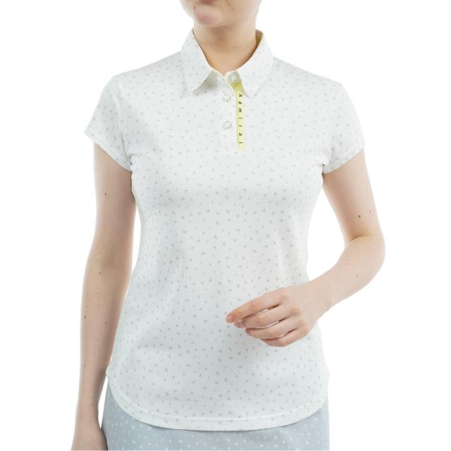 アドミラル　Admiral　ストレッチ ダンシングロゴ キャップスリーブ半袖ポロシャツ　レディス