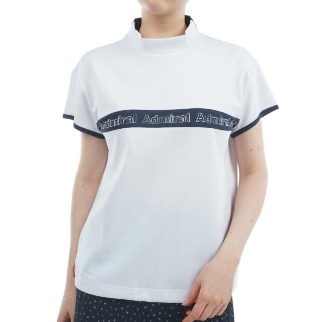 アドミラル　Admiral　ストレッチ ドロストヘム 鹿の子半袖モックシャツ　レディス