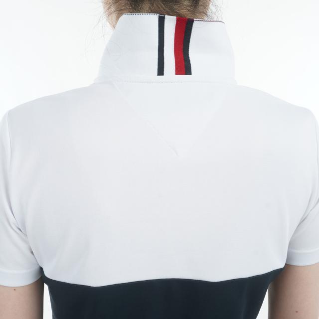 トミー ヒルフィガー ゴルフ TOMMY HILFIGER GOLF 対比色合い ロゴタイプ半袖スポーツシャツ レディス
