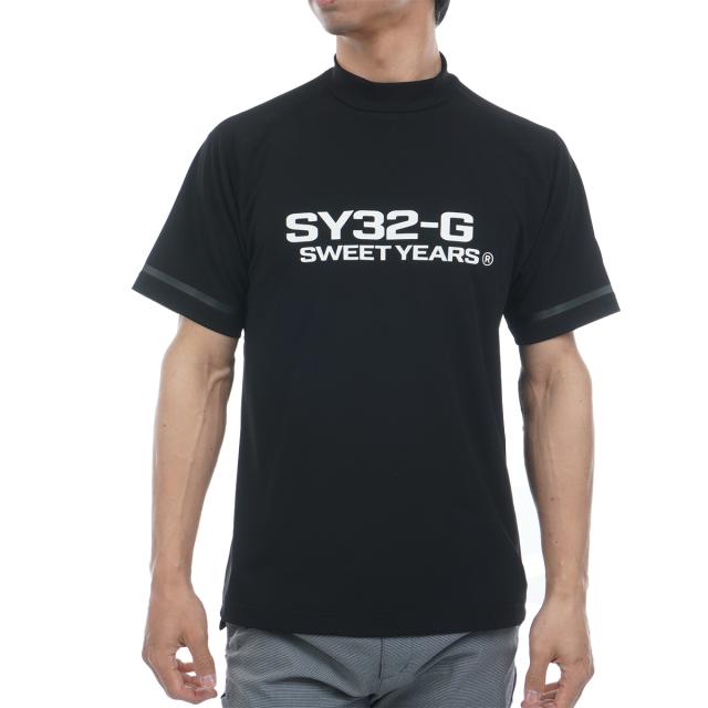 エスワイサーティトゥ バイ スウィートイヤーズ　SY32 by SWEET YEARS　マットポンチストレッチ モックネック半袖シャツ
