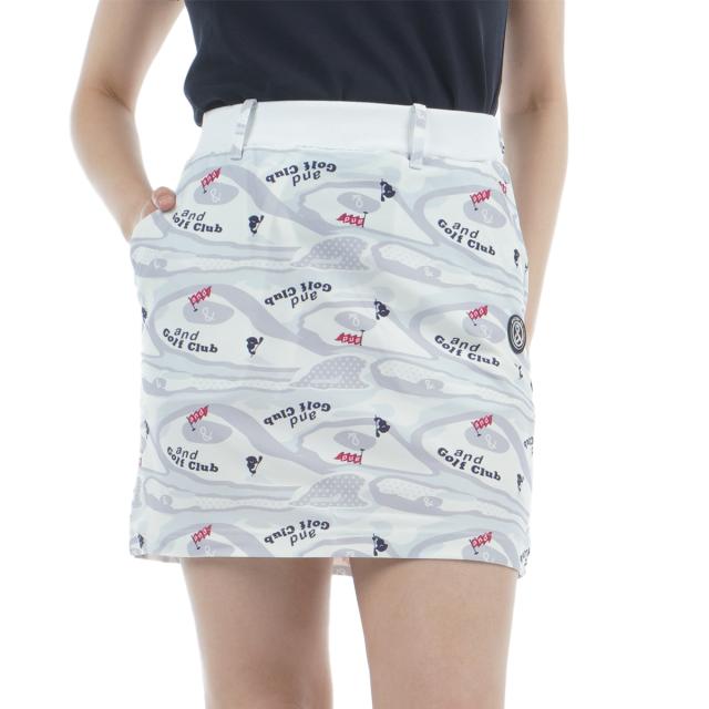 アンパスィ　and per se　ストレッチ プリンテッドスウェットスカート　レディス