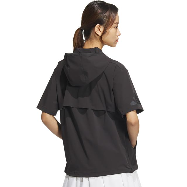 アディダス　Adidas　ストレッチ アディゼロ 撥水 ハーフジップ 半袖ウインドブレイカー　レディス アディダス Adidas ストレッチ アディゼロ 撥水 ハーフジップ 半袖