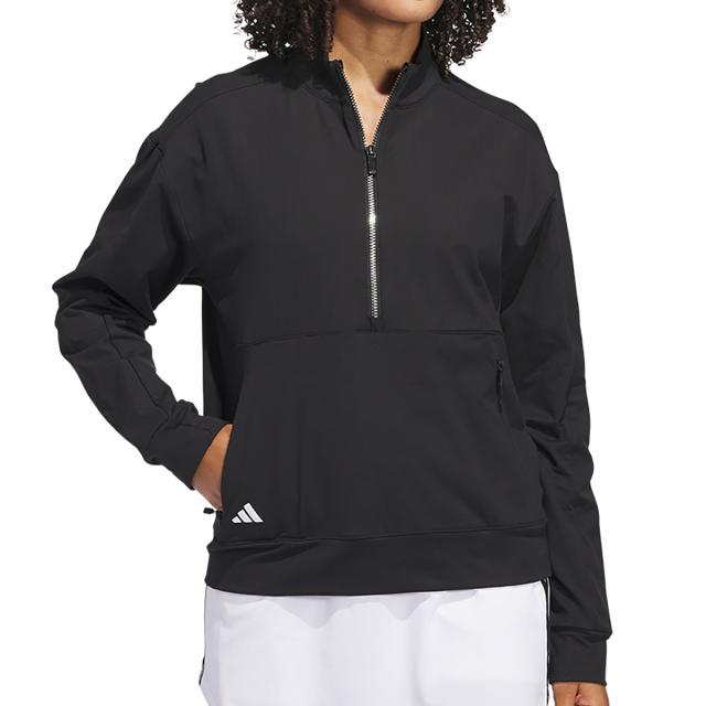 アディダス　Adidas　ストレッチ アディゼロ ファブリックミックス ハーフジップ 長袖ジャケット　レディス