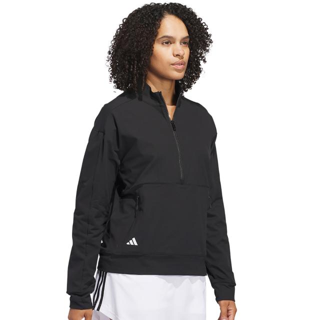 アディダス　Adidas　ストレッチ アディゼロ ファブリックミックス ハーフジップ 長袖ジャケット　レディス_2