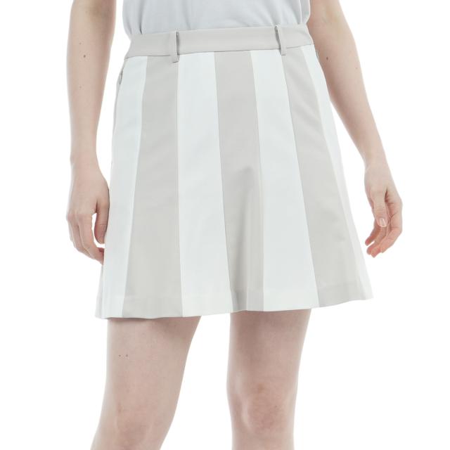 ランバン スポール　LANVIN SPORT　ボーダーデザインAラインスカート　レディス