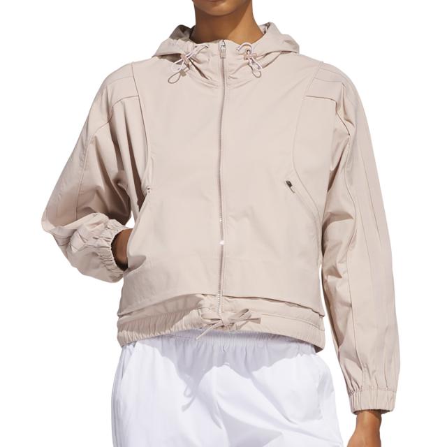 アディダス　Adidas　ビヨンド ザ コース ストレッチ フルジップ ボックスシルエット長袖フーディー　レディス