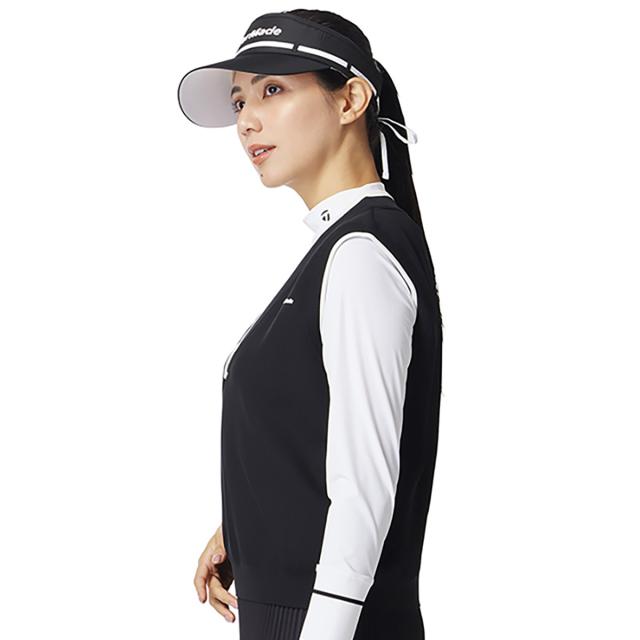 【美品】テーラーメイドTaylor Madeリラックスド VネックニットベストL テーラーメイドゴルフ TG 【保温ストレッチ】配色切替Vネックニット