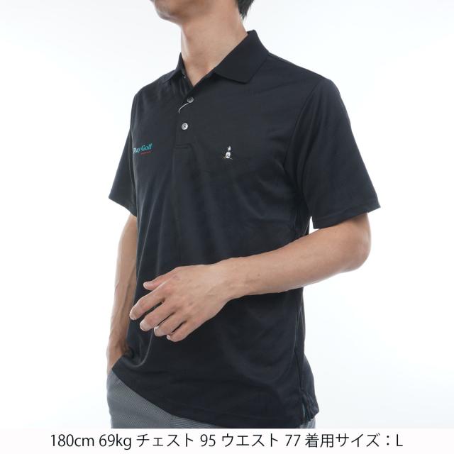 新品マンシングウェアSEASON ロゴジャカード ストレッチ半袖ポロシャツМ マンシングウェア Munsingwear SEASON ロゴジャカード