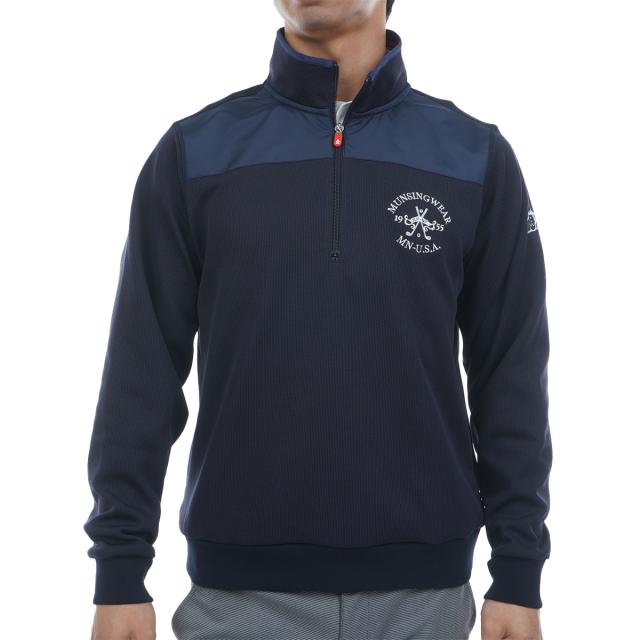 マンシングウェア　Munsingwear　SEASON 360°ストレッチ ハイブリットハーフジップスウェット