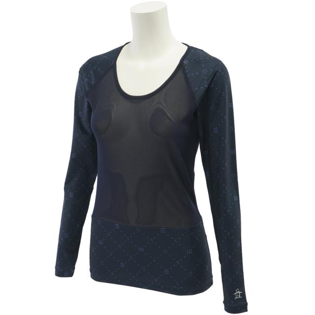 マンシングウェア　Munsingwear　SEASON COLLECTION 飛びプリント長袖インナーシャツ　レディス