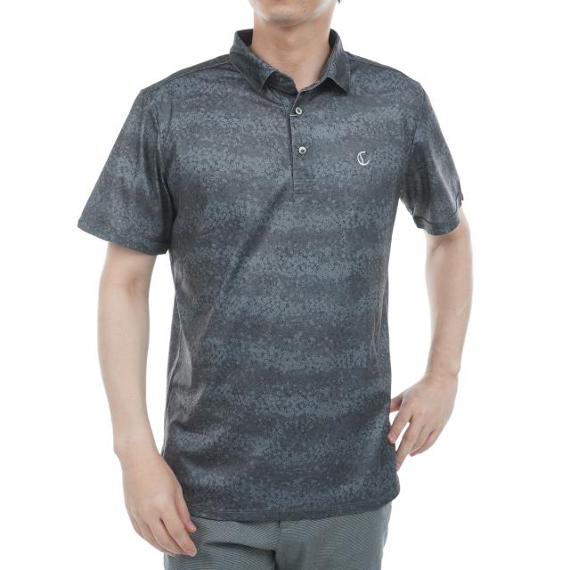 キャロウェイゴルフ　CALLAWAY RED LABEL　スモールフラワープリントクールマックス鹿の子 半袖ポロシャツ