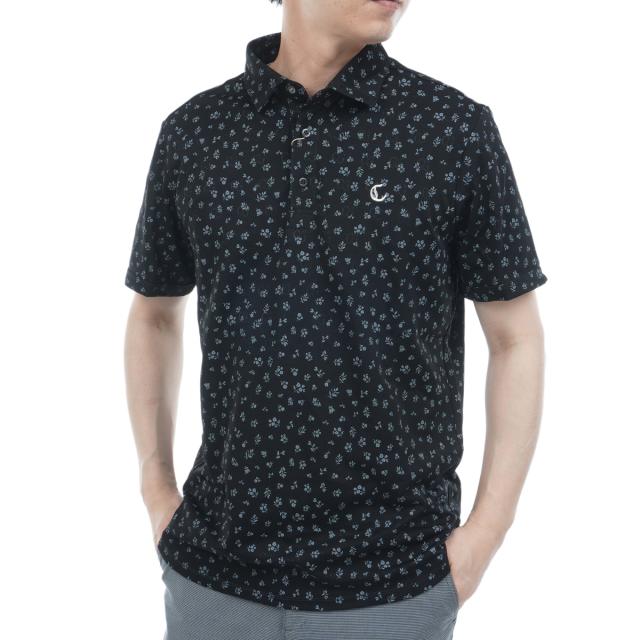 キャロウェイゴルフ　CALLAWAY RED LABEL　ストレッチ スモールフラワープリントジャガード半袖ポロシャツ