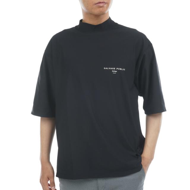 サルベージ パブリック コレパ　SALVAGE PUBLIC Kolepa　ストレッチ サーフモックネック5分袖シャツ