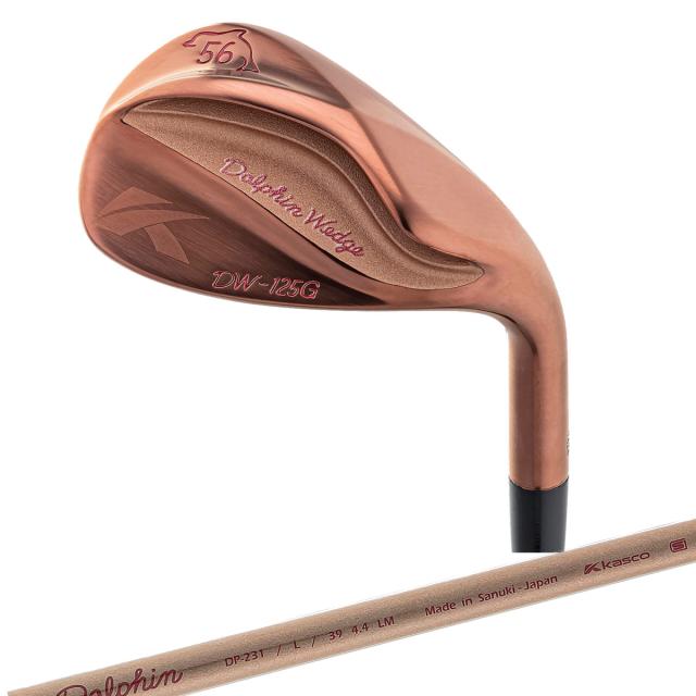 キャスコ　DOLPHIN　ドルフィンウェッジ DW-125G セミグースネック Dolphin DP-231 ピンクゴールド限定カラー　シャフト：Dolphin DP-2…