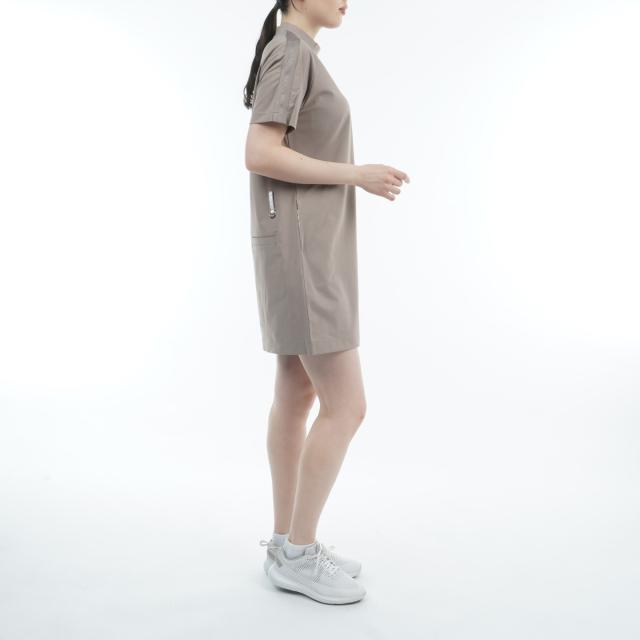 ブリーフィング BRIEFING ロゴ ライン ハイネックワンピース