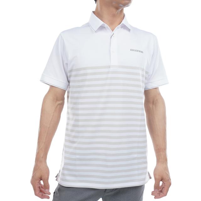 ブリーフィング BRIEFING シャドウ ストライプ 半袖ポロシャツ
