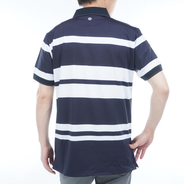 ブリーフィング BRIEFING パネル ストライプ 半袖ポロシャツ