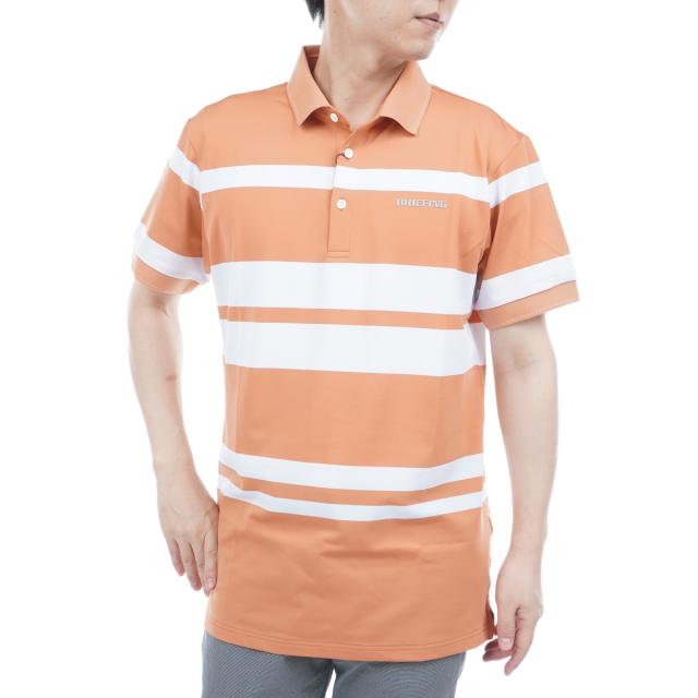【新品】ブリーフィング BRIEFING ストライプ 半袖ポロシャツ BRIEFING ブリーフィング ポロシャツ L dショッピング |ブリーフィング