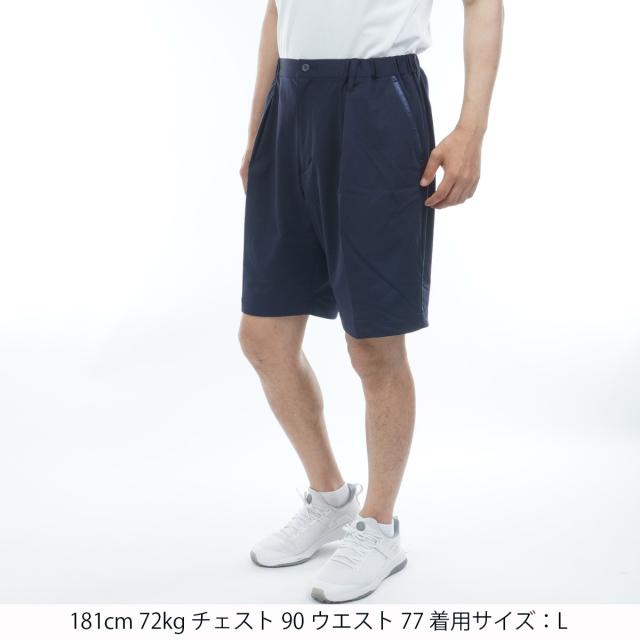 ブリーフィング　BRIEFING　ストレッチ メッシュ ワイド ワンタックハーフパンツ