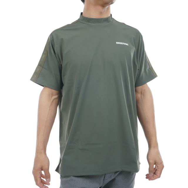 ブリーフィング　BRIEFING　ロゴ ライン RF ハイネック半袖シャツ BRIEFING GOLF ブリーフィング ロゴ ライン RF ハイネック半袖