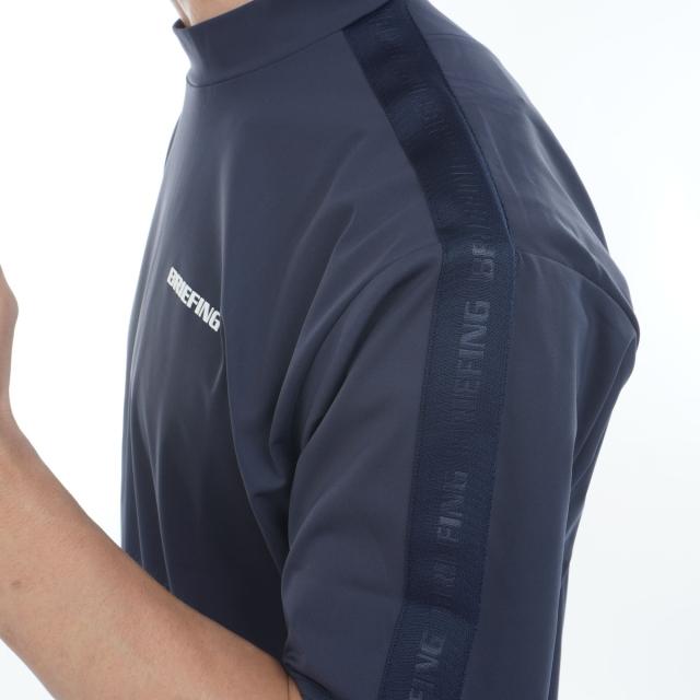 ブリーフィング　BRIEFING　ロゴ ライン RF ハイネック半袖シャツ ブリーフィング BRIEFING ロゴ ライン RF ハイネック半袖シャツ