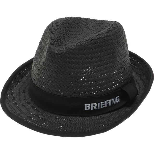 【未使用】ブリーフィング　ストローハット BRIEFING - MS STRAW HAT / ロゴ ペーパー素材 ストローハット