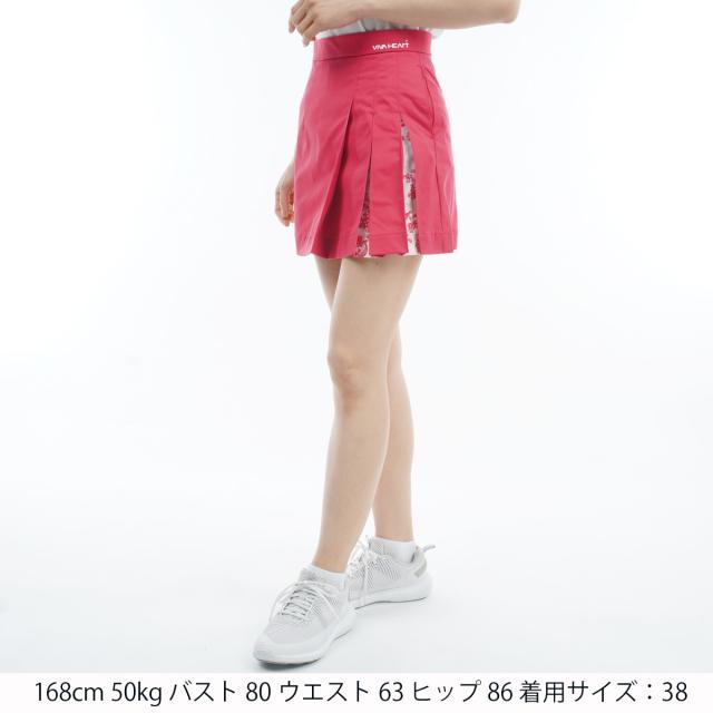 ビバハート VIVA HEART ボタニカル アシメプリーツ ストレッチツイル