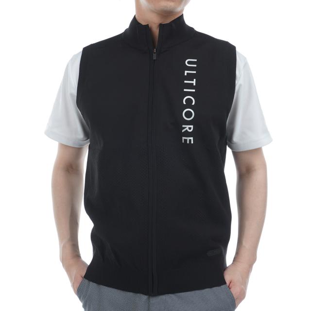 【3L】ULTICORE 長袖前開きセーター 黒 秋冬 長袖前開きセーター(M BK(ブラック)): アパレル