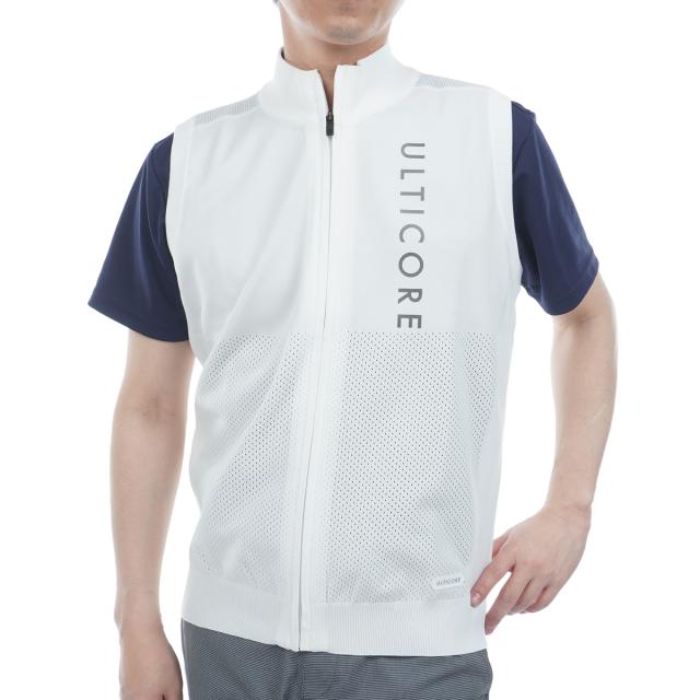 ガッチャゴルフ メンズ 中綿 ベスト ポリ杢 フルジップ 243GG1601