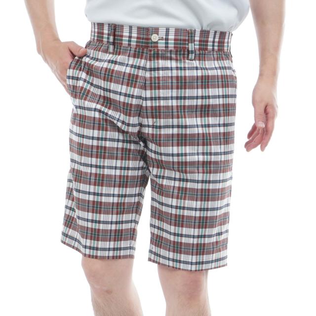 マンシングウェア　Munsingwear　SEASON ストレッチ サマーマドラスチェックハーフパンツ