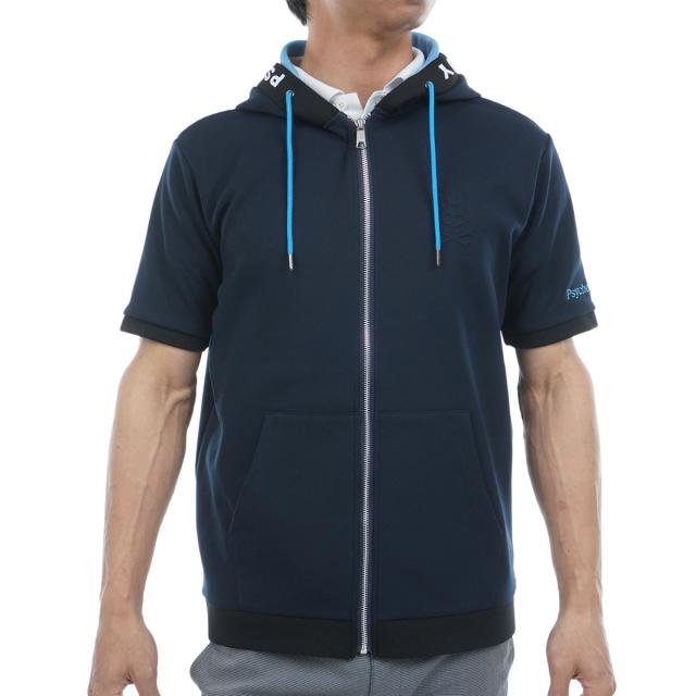 サイコバニー　PSYCHO BUNNY　ストレッチ ダブルフェイスジャージ 半袖パーカー