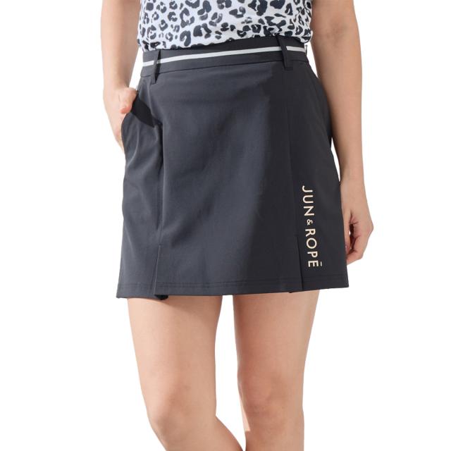 ジュン アンド ロペ　JUN & ROPE　UVカット 速乾 接触冷感 防透け ストレッチ ピケロゴ使いスカート　レディス