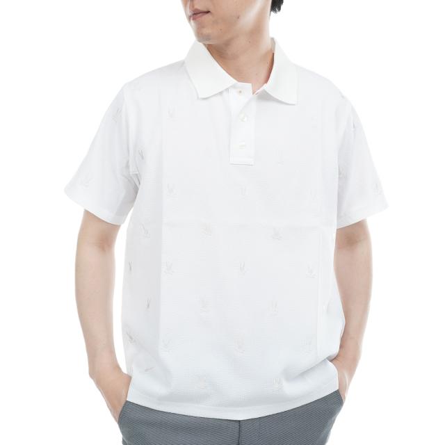 サイコバニー　PSYCHO BUNNY　GOLF シアサッカー ストライプロゴパターン ストレッチ 半袖ポロシャツ_8