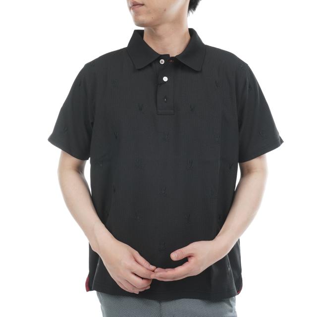 サイコバニー　PSYCHO BUNNY　GOLF シアサッカー ストライプロゴパターン ストレッチ 半袖ポロシャツ_11